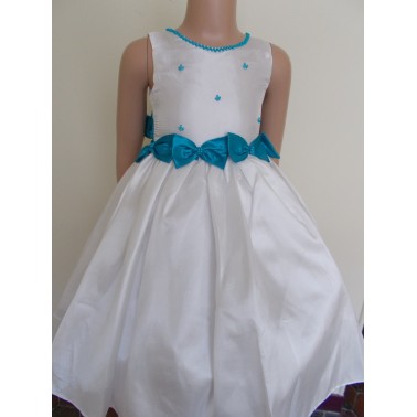 Robe fille turquoise