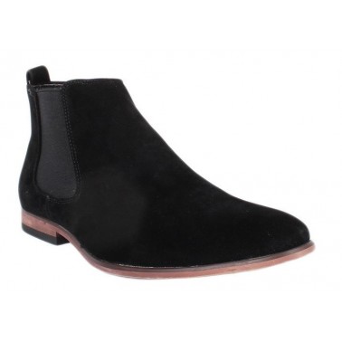 Bottines noir homme daim