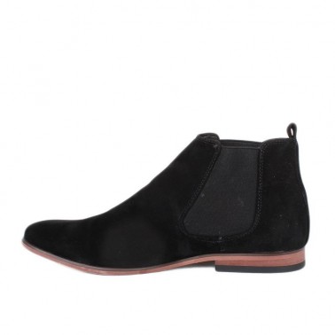 Bottines noir homme daim