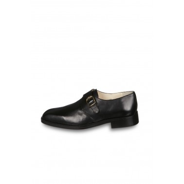 Derbys a boucles noir en cuir Mack Oldson